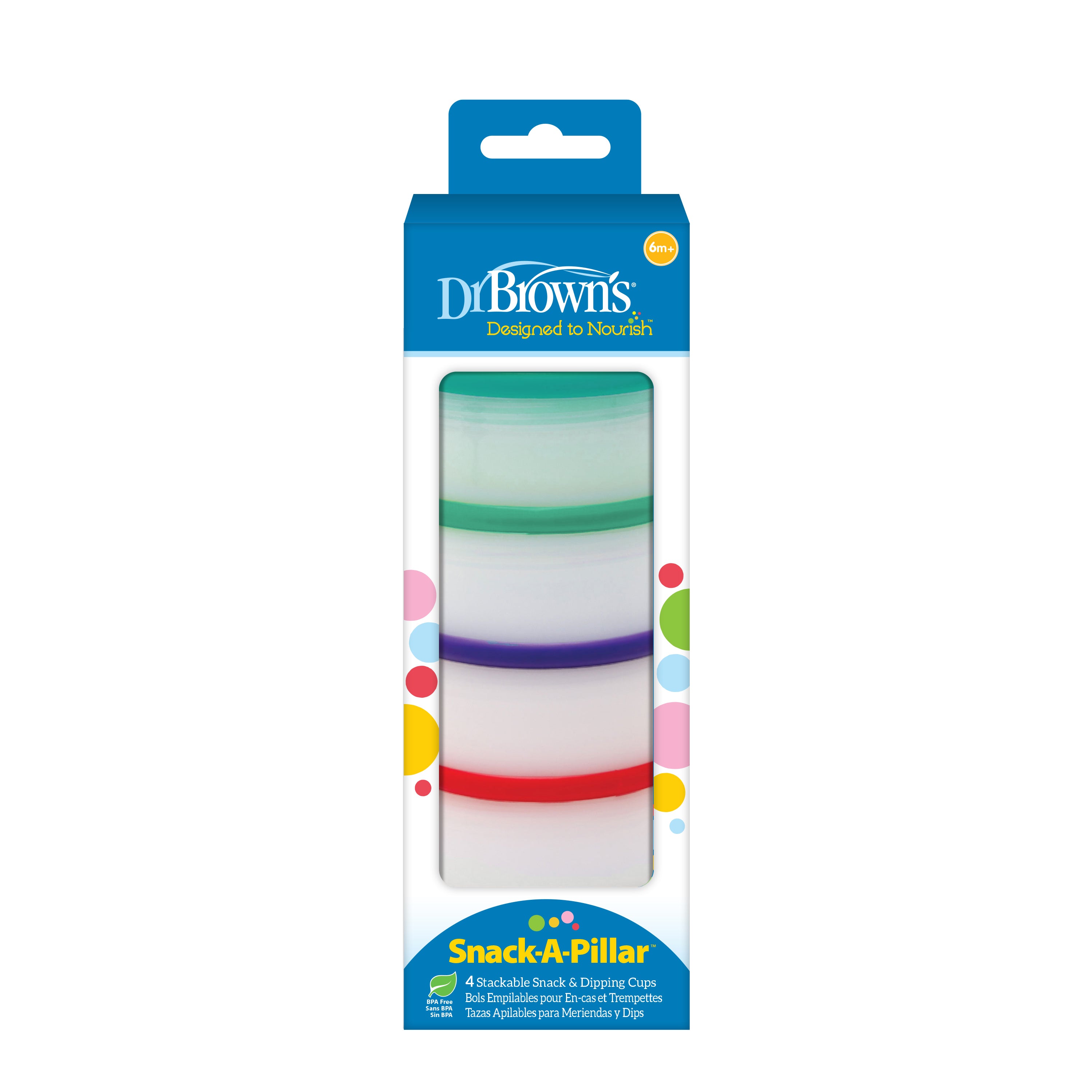 Snack-A-Pillar™ Snack & Dipping Cup, 4-Pack